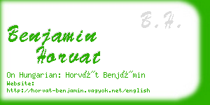 benjamin horvat business card